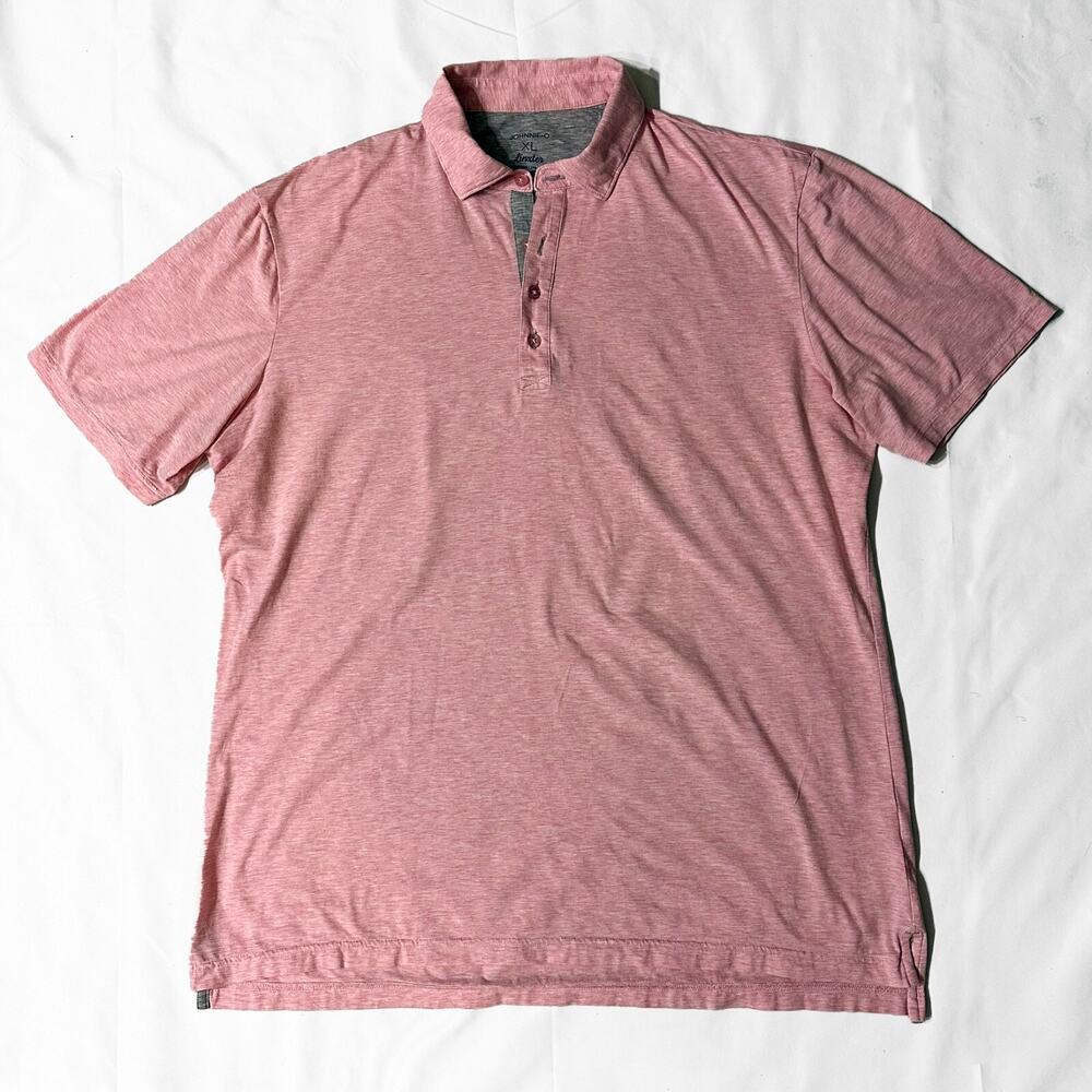 johnnie-O Heathered Pink Polo Shirt